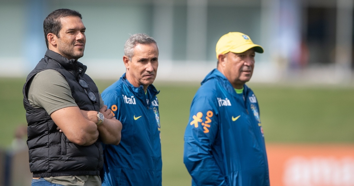 Samir Xaud acompanha treino da Seleção Sub-17 e defende integração na base da CBF: 