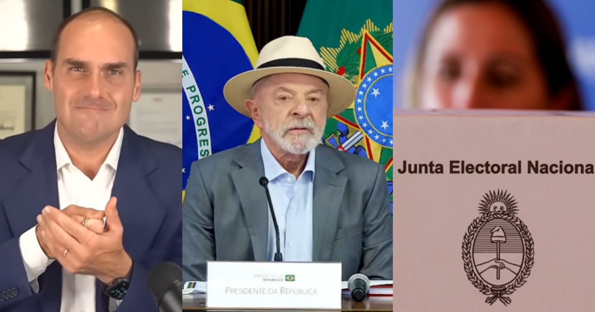 Sem apresentar nenhuma prova, Eduardo Bolsonaro acusa Lula de interferir em eleições argentinas