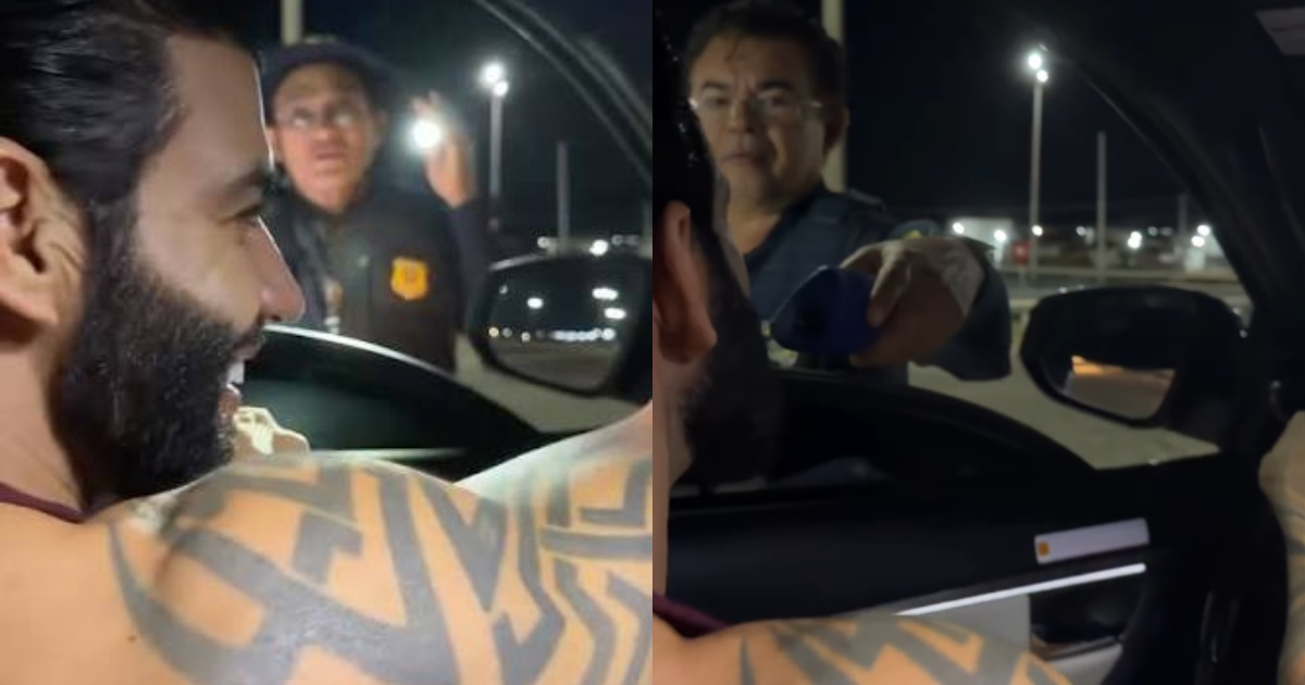 VÍDEO: Gusttavo Lima é parado em blitz da Lei Seca e policial não reconhece cantor