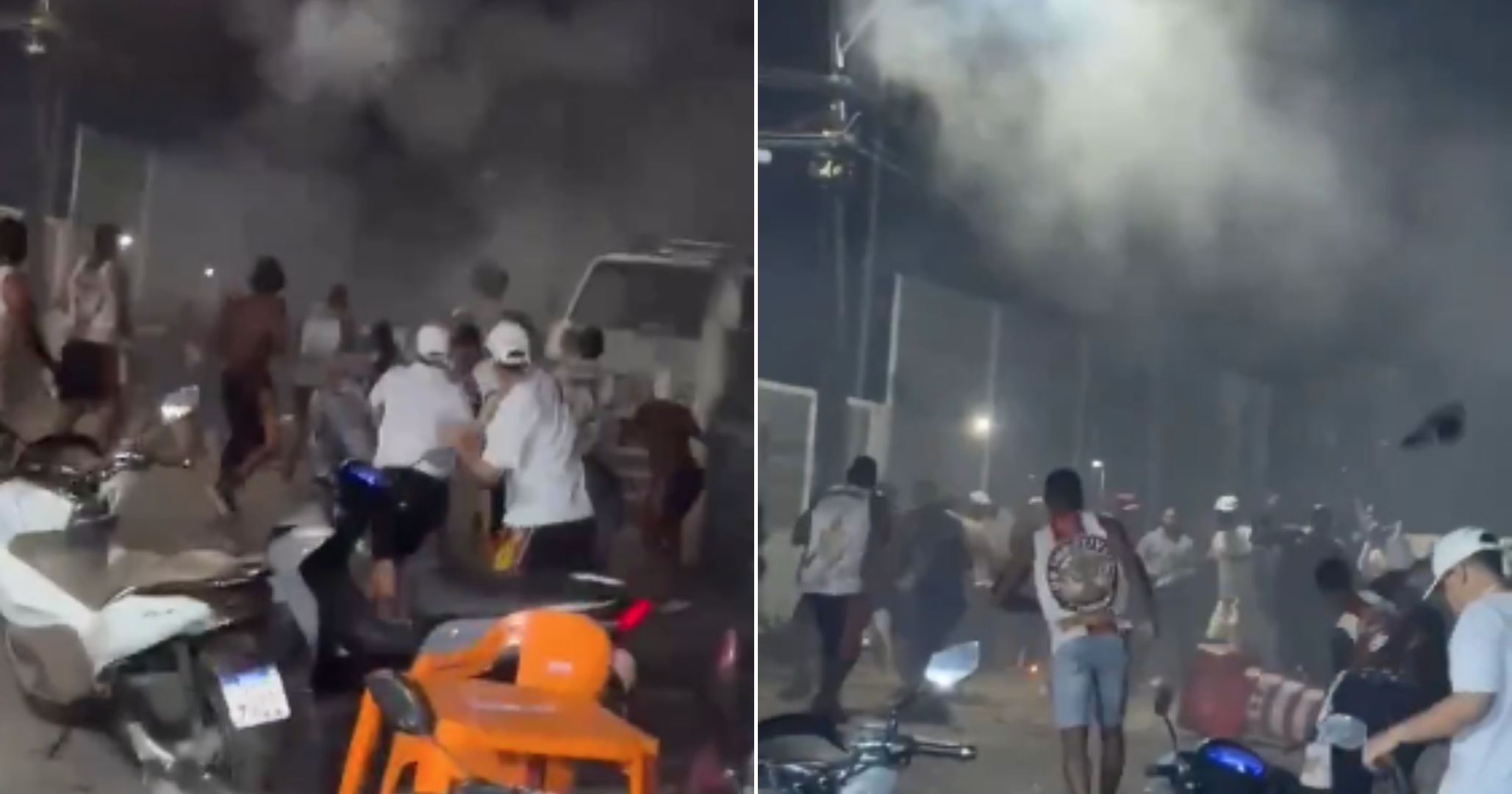 VÍDEO: Sete homens são presos após confronto entre torcedores em Cajazeiras antes de jogo Vitória x Palmeiras 