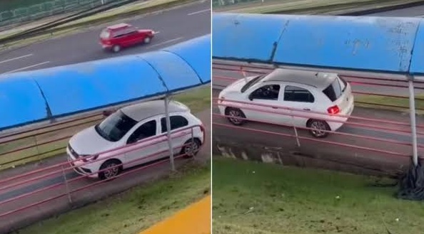 Carro que invadiu passarela de pedestres em Salvador era conduzido por adolescente