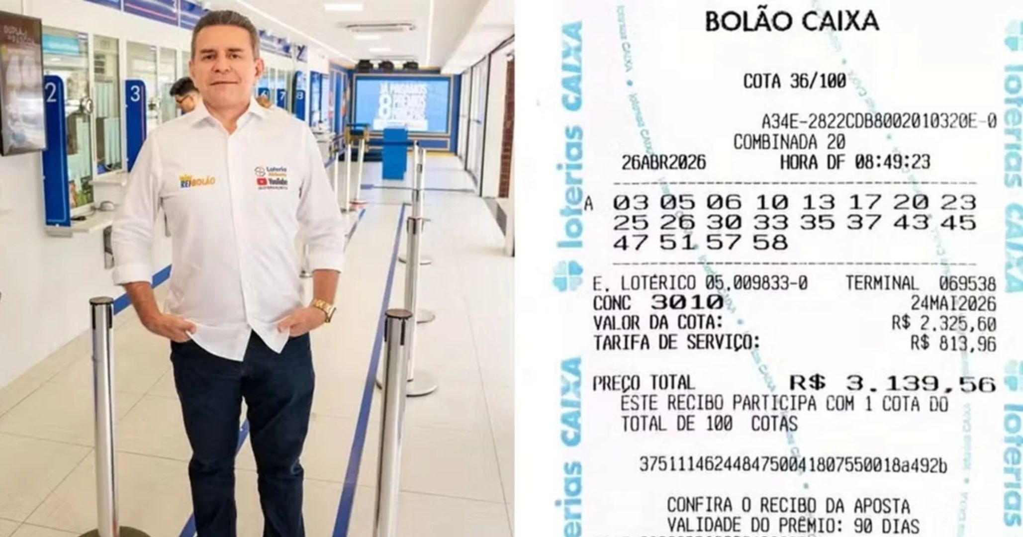 Lotérica que vendeu bolão vencedor da Mega-Sena já teve três apostas milionárias