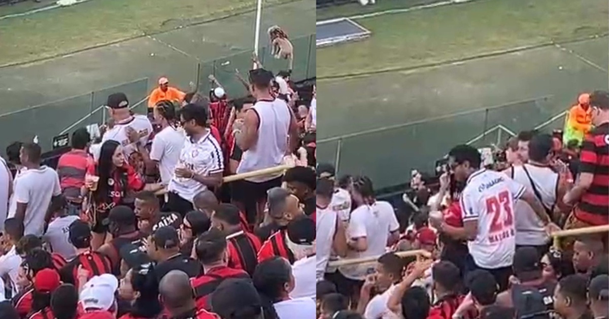 “O pastor voltou”: Matheus Gonçalves, ex-Vitória, marca presença nas arquibancadas do Barradão em Ba-Vi