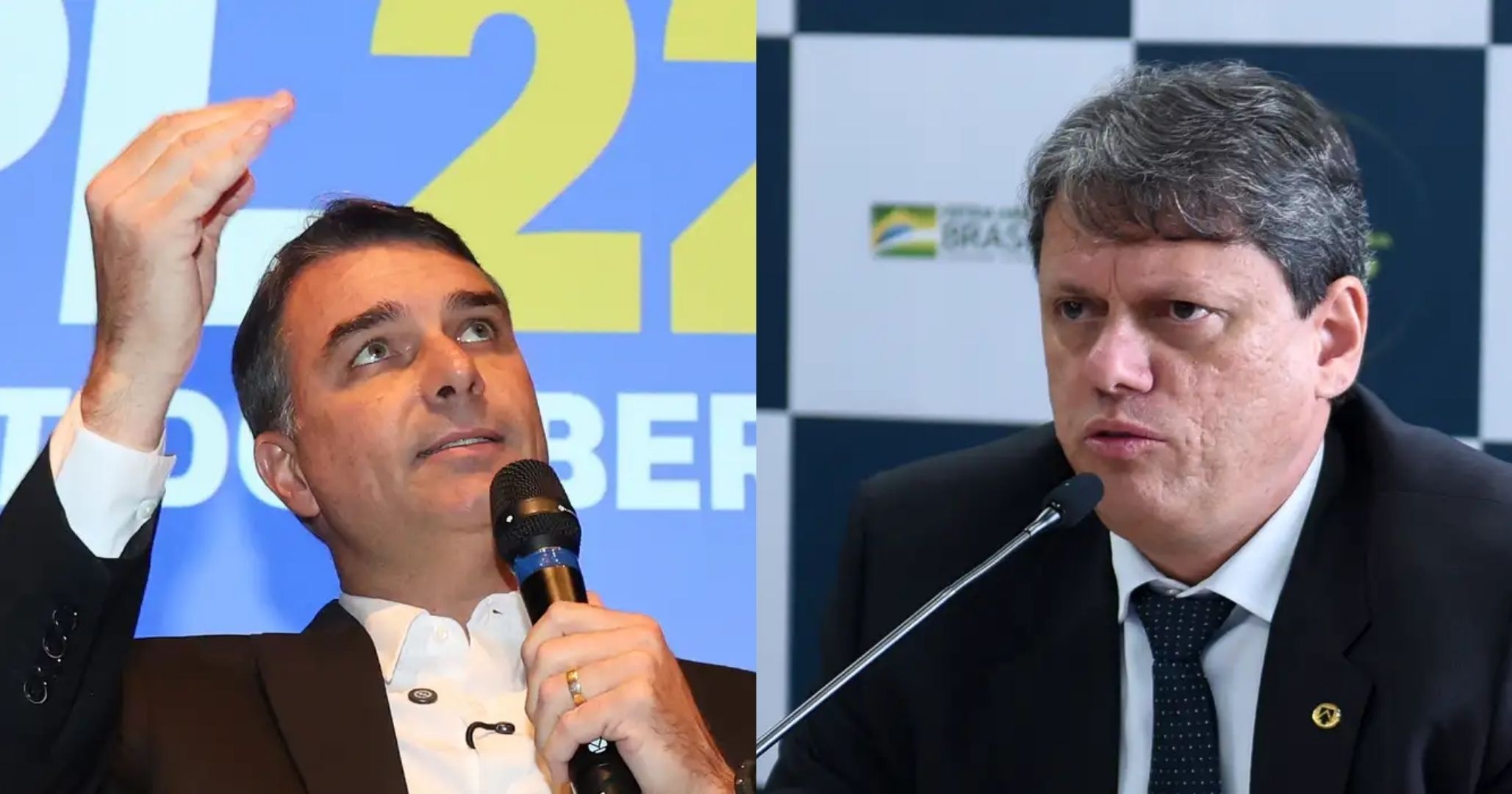 Flávio Bolsonaro alega que Tarcísio de Freitas é 'um dos grandes quadros' para a disputa de 2030