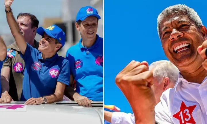 Big Data: Jerônimo Rodrigues e ACM Neto estão empatados tecnicamente na disputa ao governo da Bahia 