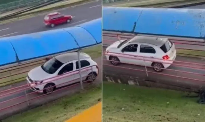 Carro que invadiu passarela de pedestres em Salvador era conduzido por adolescente