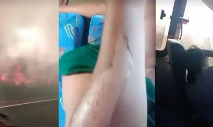 Dezenove passageiros de ônibus ficam feridos após incêndio atingir pista na Bahia