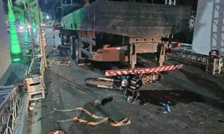 Jovem de 22 anos morre após colidir motocicleta contra caminhão estacionado em Iuiu