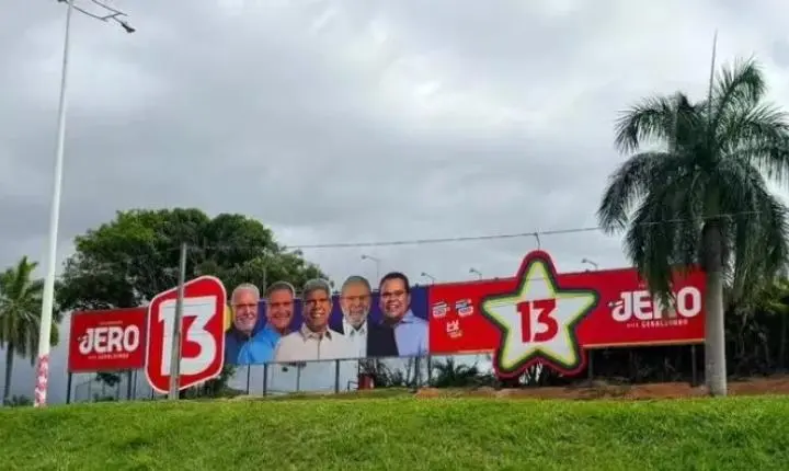 Justiça Eleitoral manda retirar outdoor de Jerônimo Rodrigues na Paralela em 24 horas