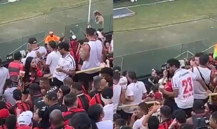“O pastor voltou”: Matheus Gonçalves, ex-Vitória, marca presença nas arquibancadas do Barradão em Ba-Vi