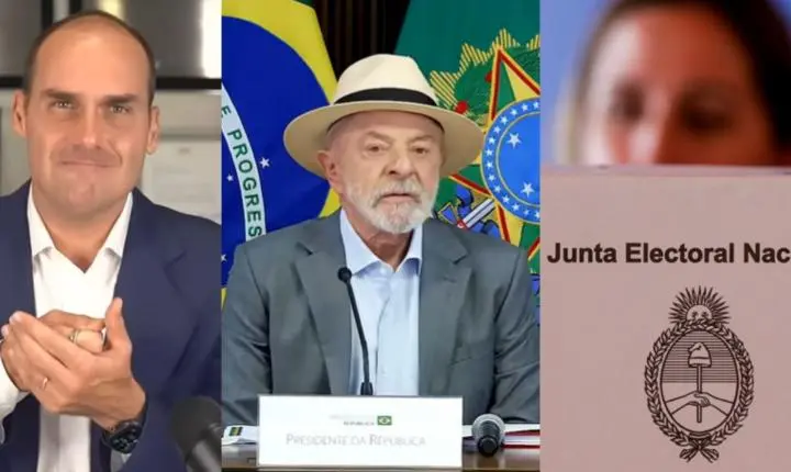 Sem apresentar nenhuma prova, Eduardo Bolsonaro acusa Lula de interferir em eleições argentinas