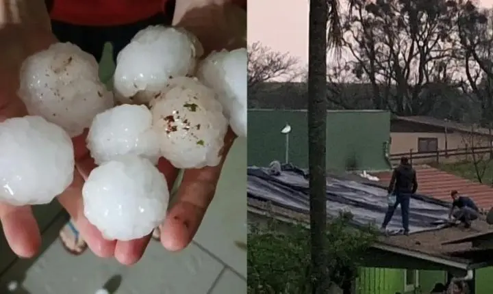Temporais e granizo deixam ao menos dois mortos e afetam mais de 30 municípios no RS