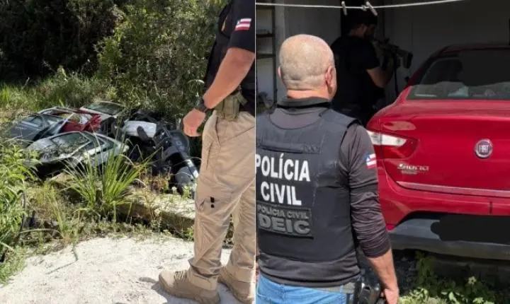 Veículos são recuperados em operação contra desmanche clandestino em Porto Seguro