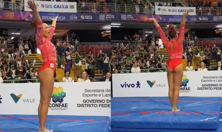 VÍDEO: Rebeca Andrade fatura maior nota do mundo no salto em 2026