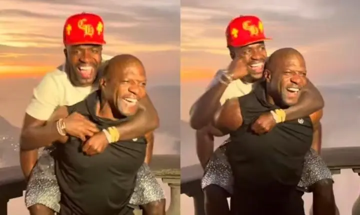 Vini Jr. e Terry Crews se conhecem no Cristo Redentor e ator se declara: 