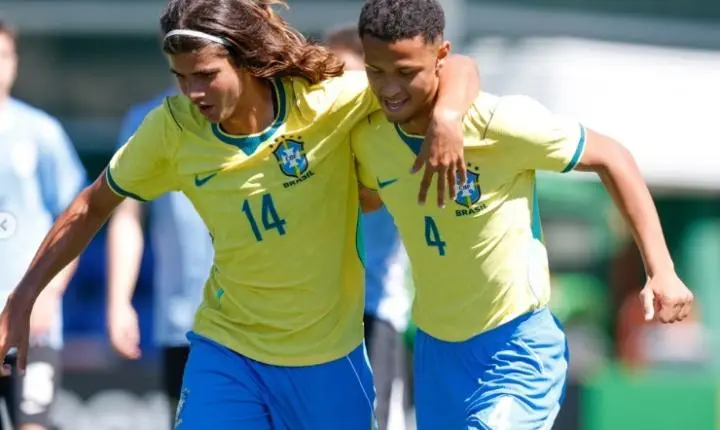 Zagueiro do Vitória marca em goleada da Seleção Brasileira Sub-15 